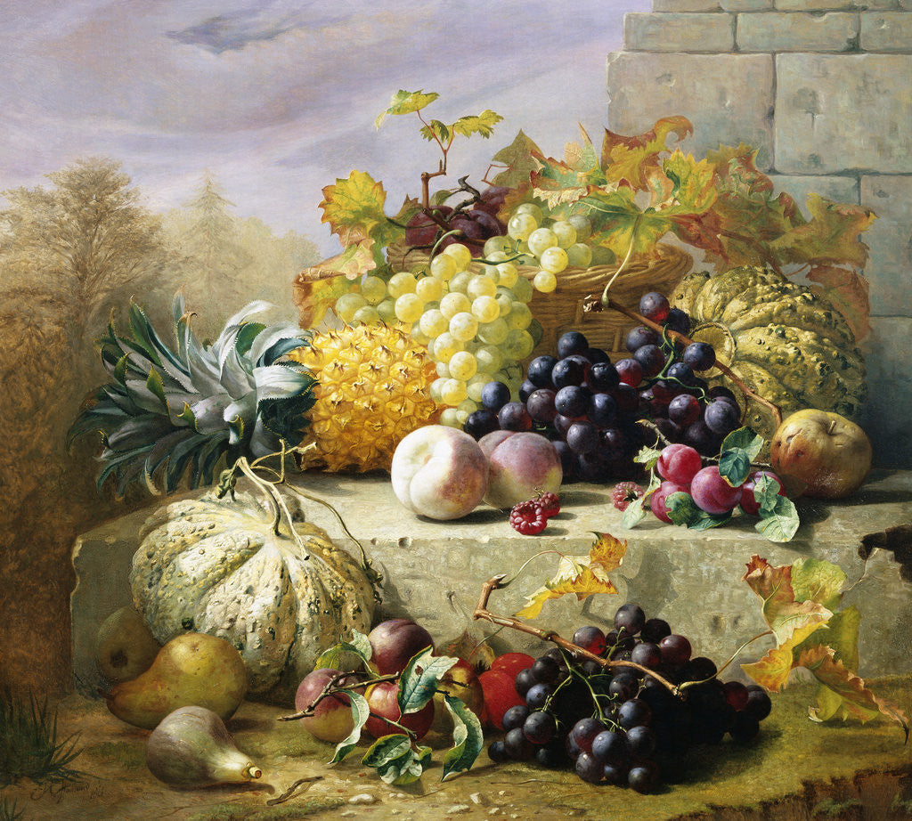 Detail of A Profusion of Fruit by Eloise Harriet Stannard