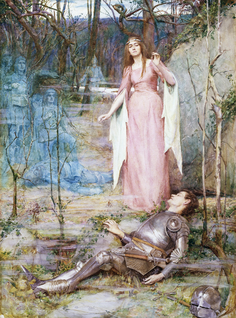 Detail of La Belle Dame Sans Merci by Henry Meynell Rheam