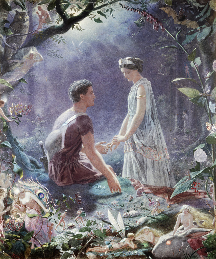 Detail of Hermia and Lysander by John Simmons