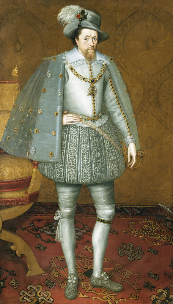 Detail of The Sutherland Portrait of James VI of Scotland by John de Critz