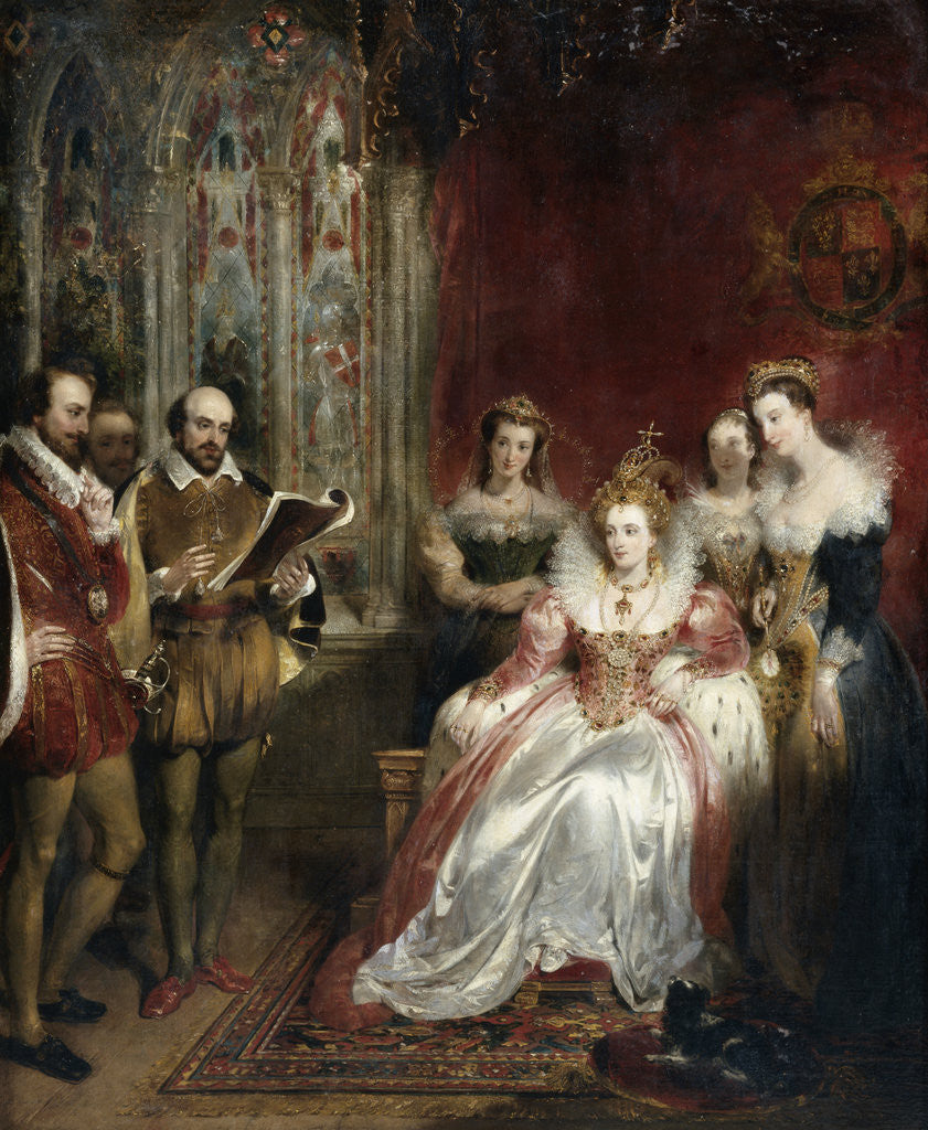 Detail of Shakespeare Reading to Queen Elizabeth I by John James Chalon