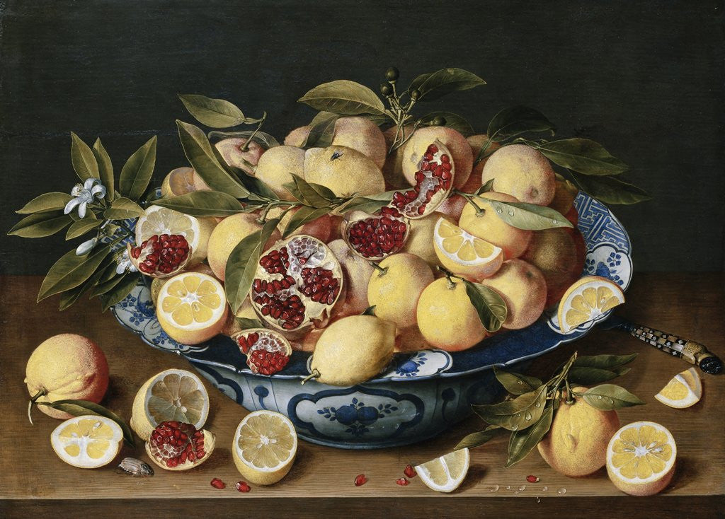 Detail of Still Life of Lemons, Oranges, and Pomegranates by Jacob van Hulsdonck