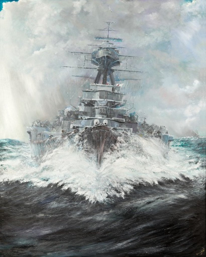 Detail of HMS Hood by Vincent Alexander Booth