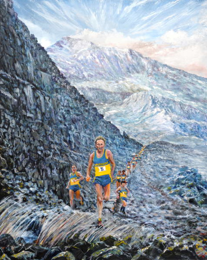 Detail of Snowdon run, 2019 by Vincent Alexander Booth