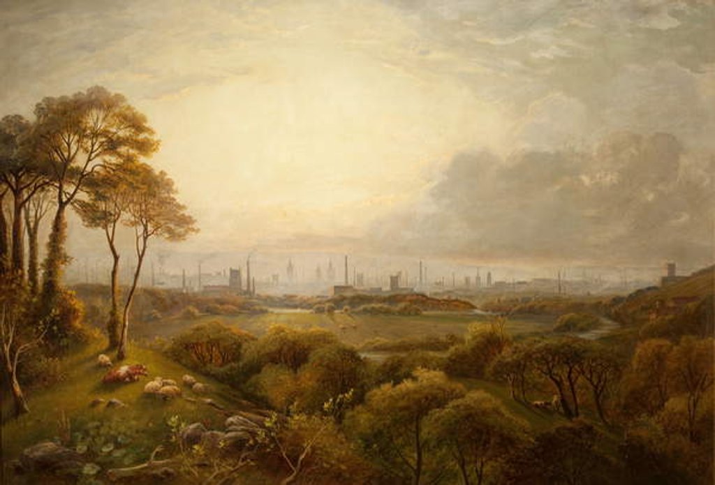 Detail of View of Manchester by Thomas Creswick