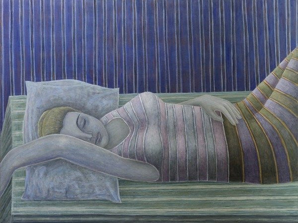 Detail of To Sleep, Perchance to Dream (Stripes) by Ruth Addinall