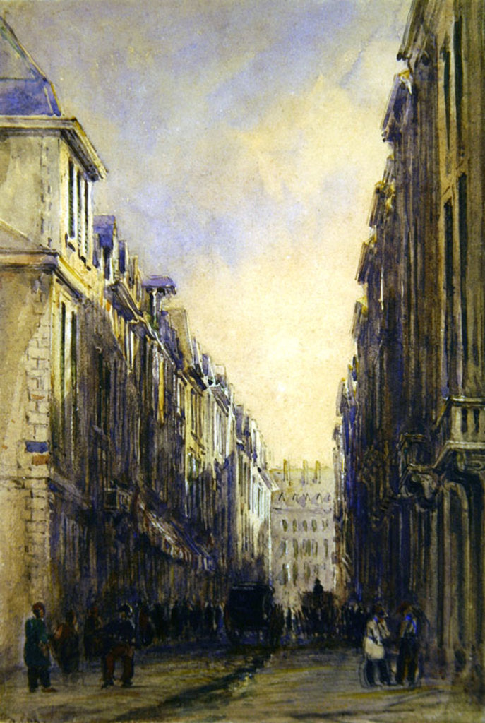 Detail of Rue Vivienne, Paris by David Cox