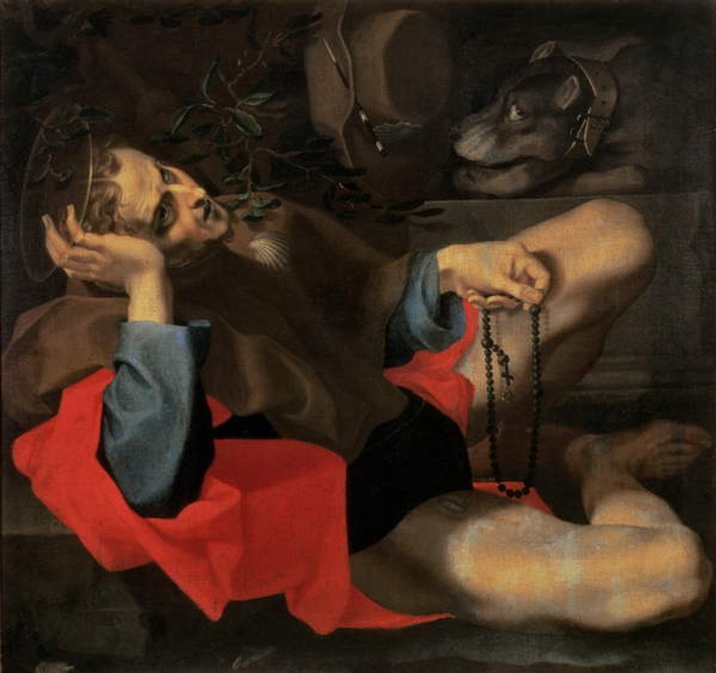 Detail of St. Roch by Andrea Lilio