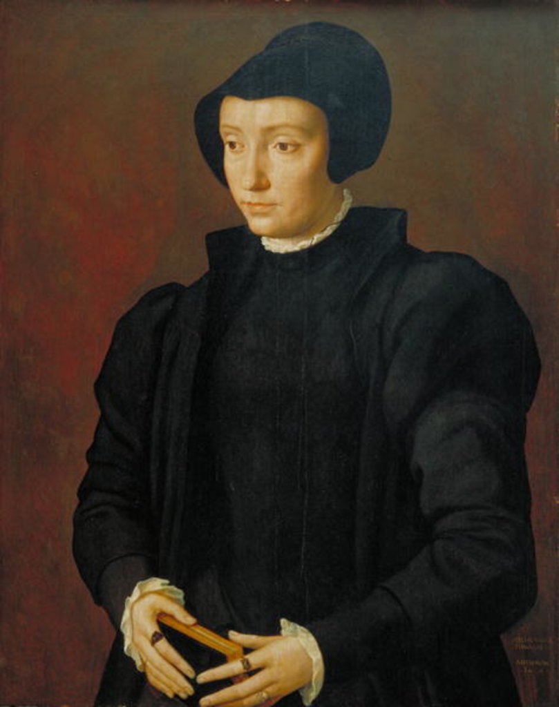 Detail of Portrait of Christina of Denmark, 1545 by Michiel I Coxie or Coxcie