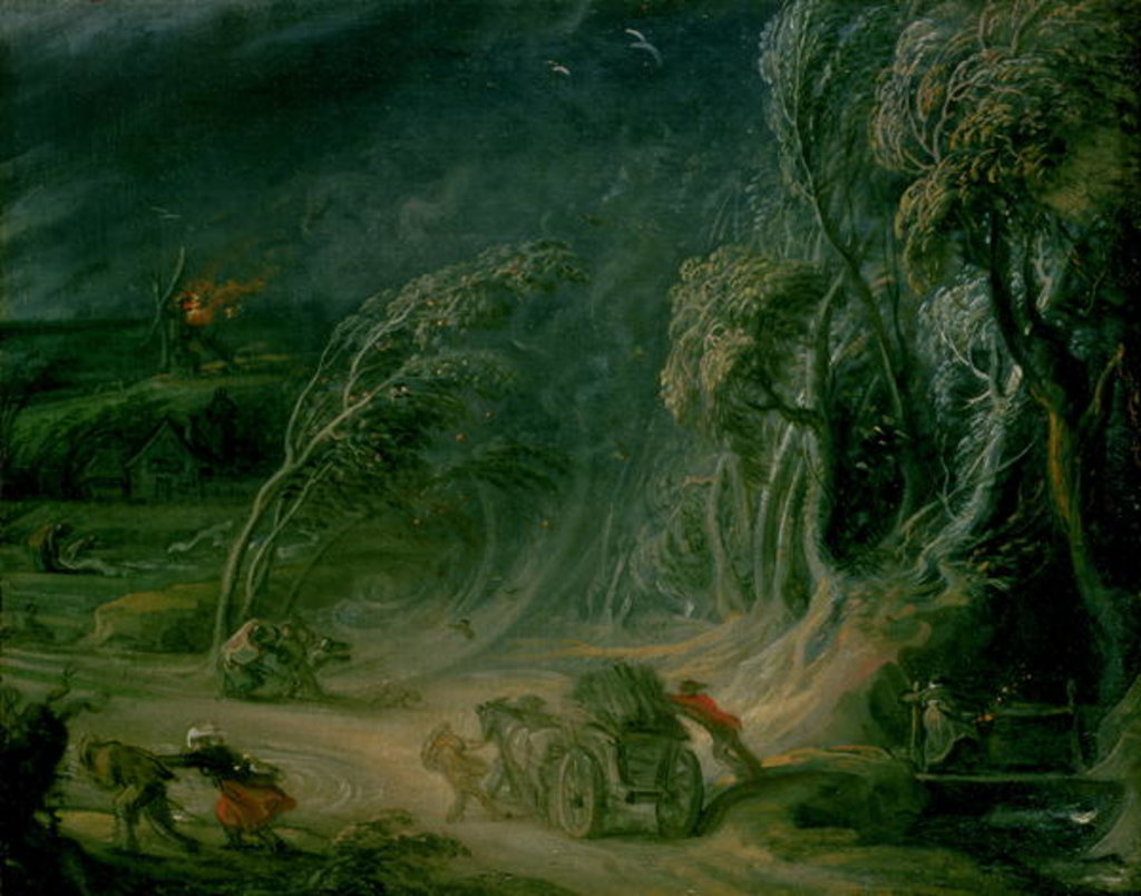 Detail of Landscape: A Storm by Peter Paul (attr. to) Rubens