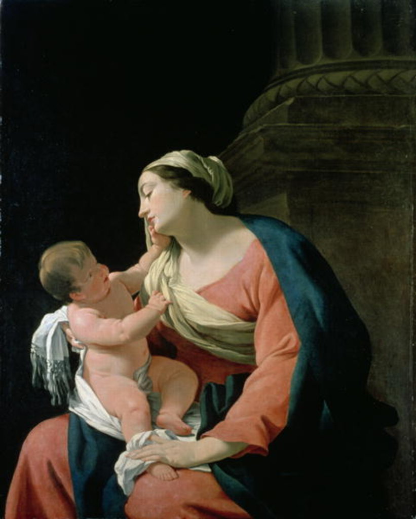 Detail of Madonna and Child, 17th century by Simon Vouet