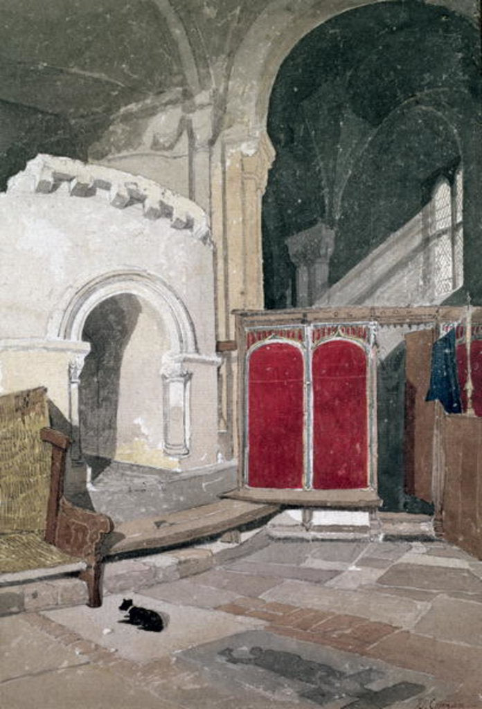 Detail of Interior of Norwich Cathedral, 19th century by John Sell Cotman