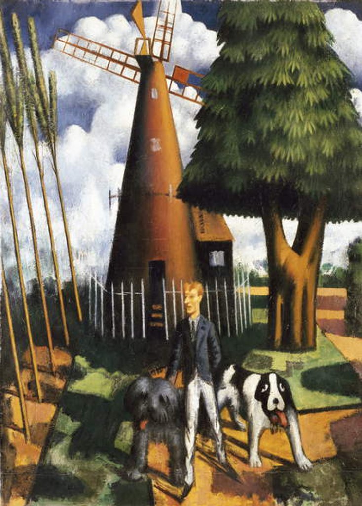 Detail of Gilbert Cannan and his Mill, 1916 by Mark Gertler