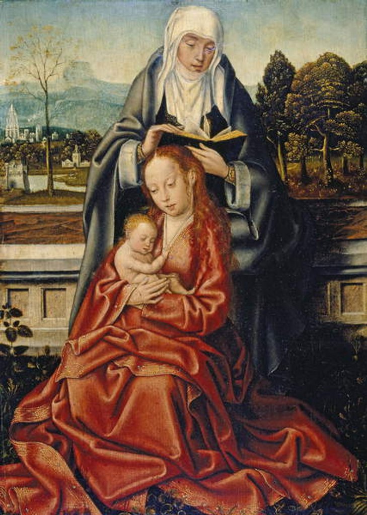 Detail of The Virgin and Child with St Anne by Flemish School