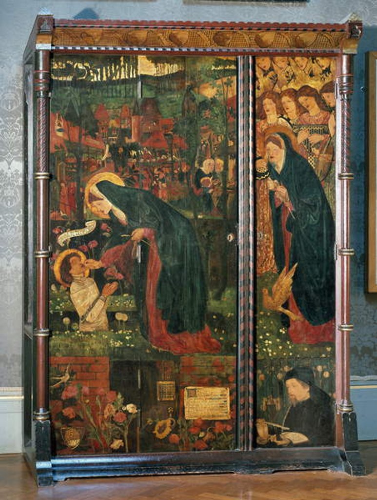 Detail of The Prioress' Tale, decorated wardrobe by Edward Coley Burne-Jones