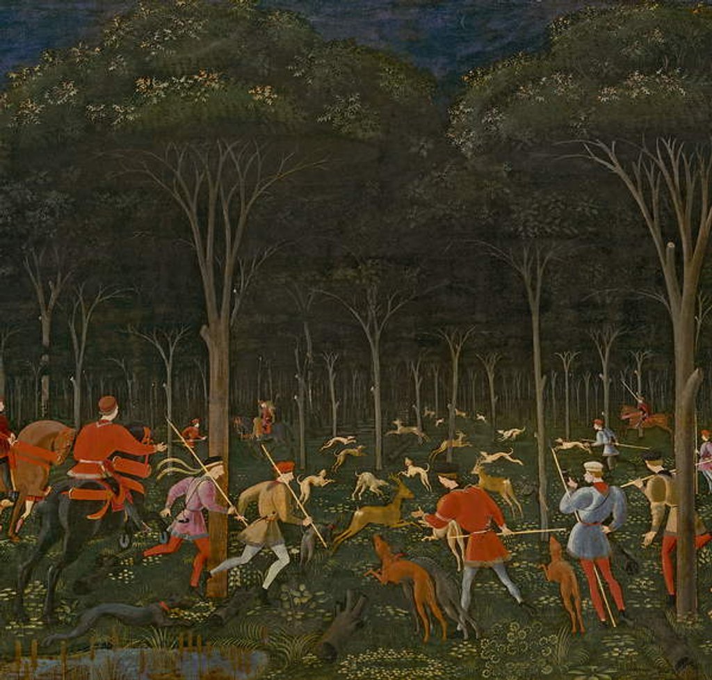 Detail of The Hunt in the Forest, c.1465-70 by Paolo Uccello