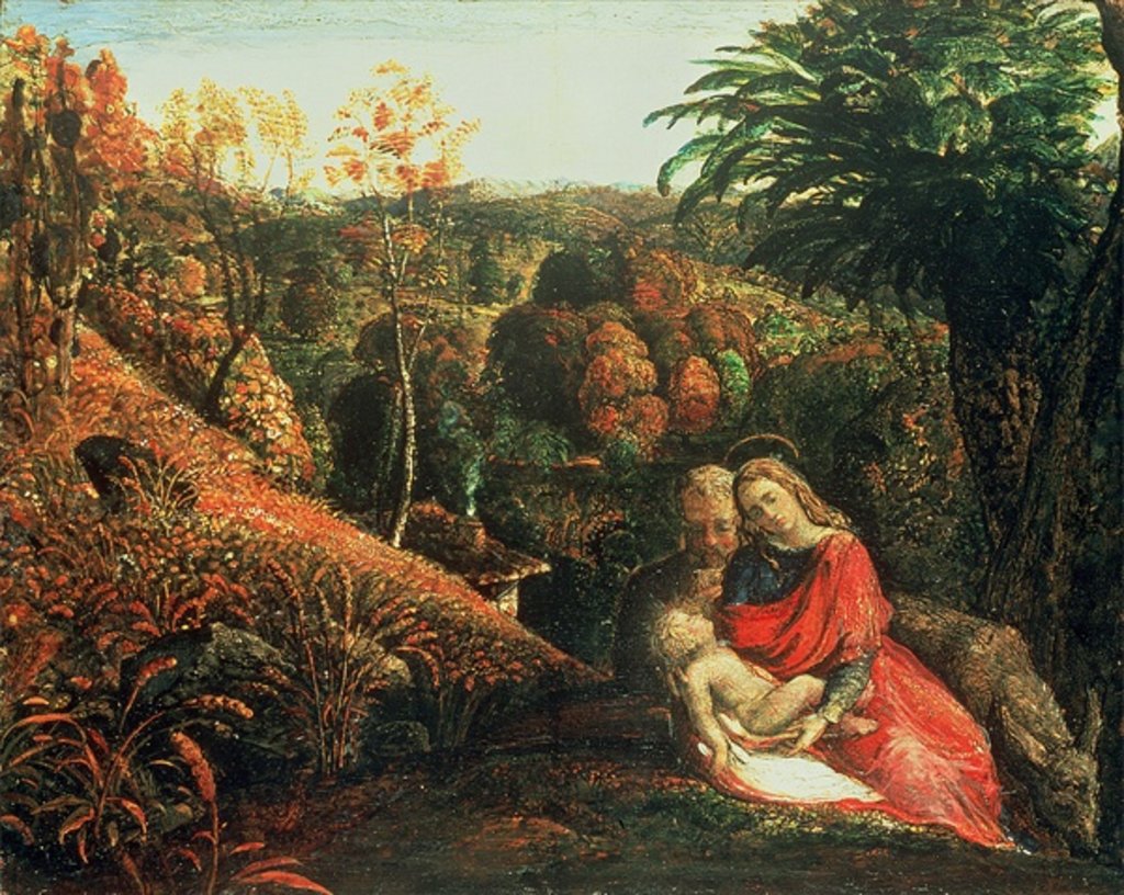 Detail of The Rest on the Flight into Egypt, 19th century by Samuel Palmer