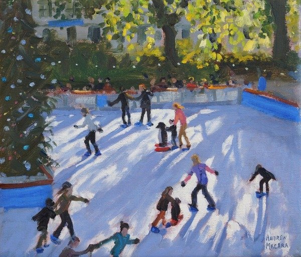 Detail of Ice skating, Natural History Museum, 2014 by Andrew Macara