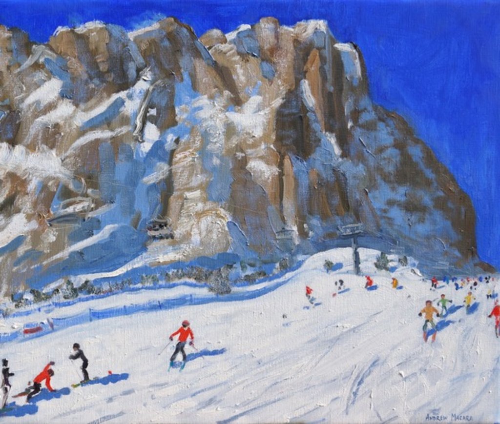 Detail of Skiing down the mountain, Selva Gardena, 2016 by Andrew Macara