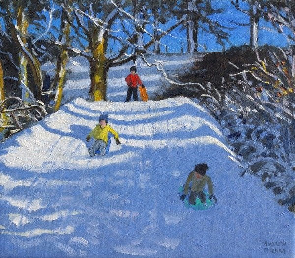 Detail of Fun in the snow, Wash Green, Derbyshire, 2014 by Andrew Macara