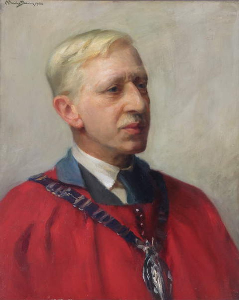 Detail of Portrait of Richard Garbe, 1938 by Henry Harris Brown