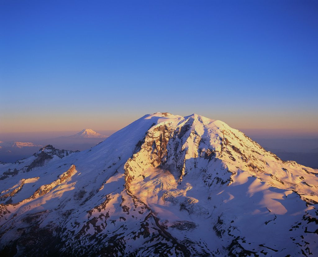 Detail of Aerial View of Mount Rainier by Corbis