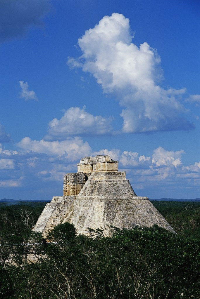 Detail of Pyramid of the Magician at Uxmal by Corbis