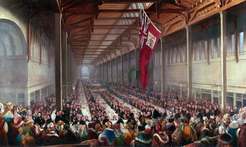 Detail of The Banquet given on the Occasion of the Opening of the Grainger Market, Newcastle upon Tyne, 1835 by Henry Perlee Parker