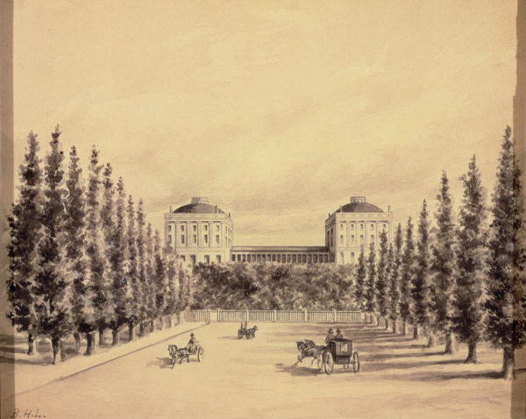 Detail of United States Capitol from Pennsylvania Avenue by Benjamin Henry Latrobe