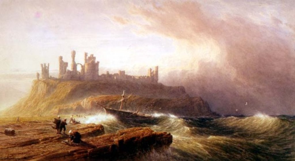 Detail of Dunstanburgh Castle, Northumberland by John Mogford