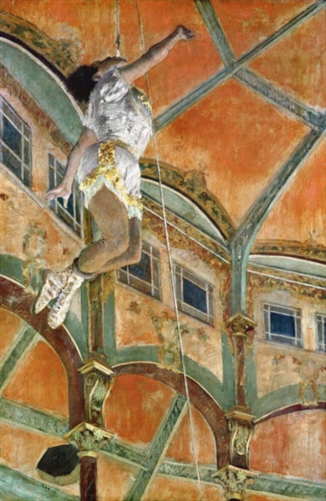 Detail of Miss La la at the Cirque Fernando, 1879 by Edgar Degas