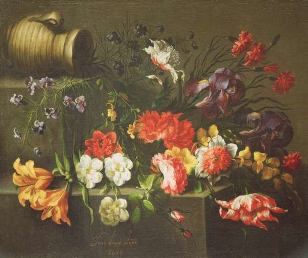 Detail of Flowers on a Ledge by Juan de Arellano