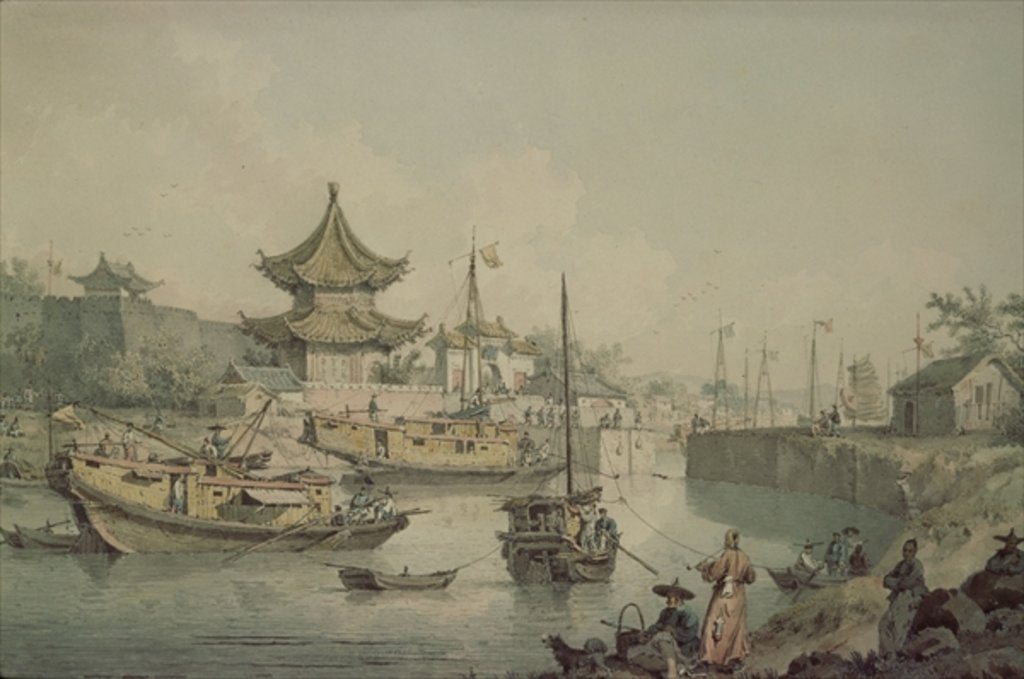 Detail of Barges of Lord Macartney's Embassy to China by William Alexander