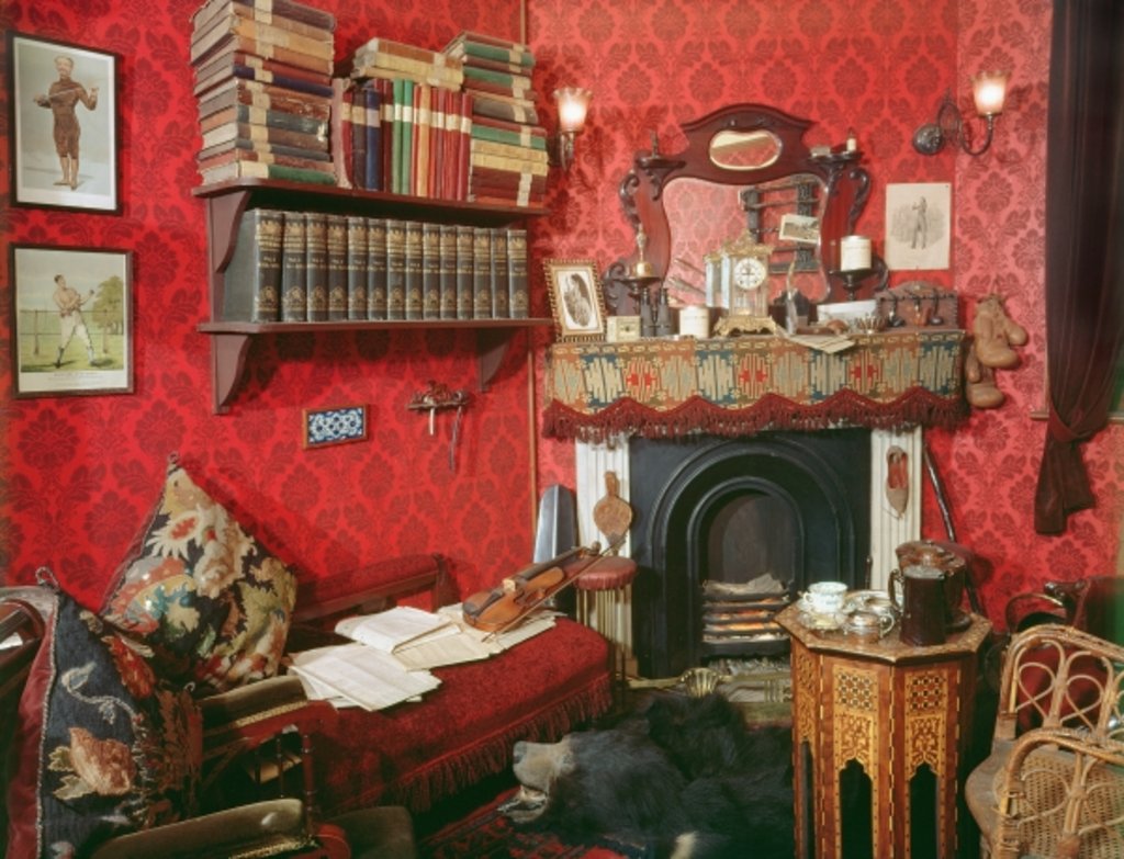 Detail of Reconstruction of Sherlock Holmes's Room at the Sherlock Holmes Pub by Anonymous