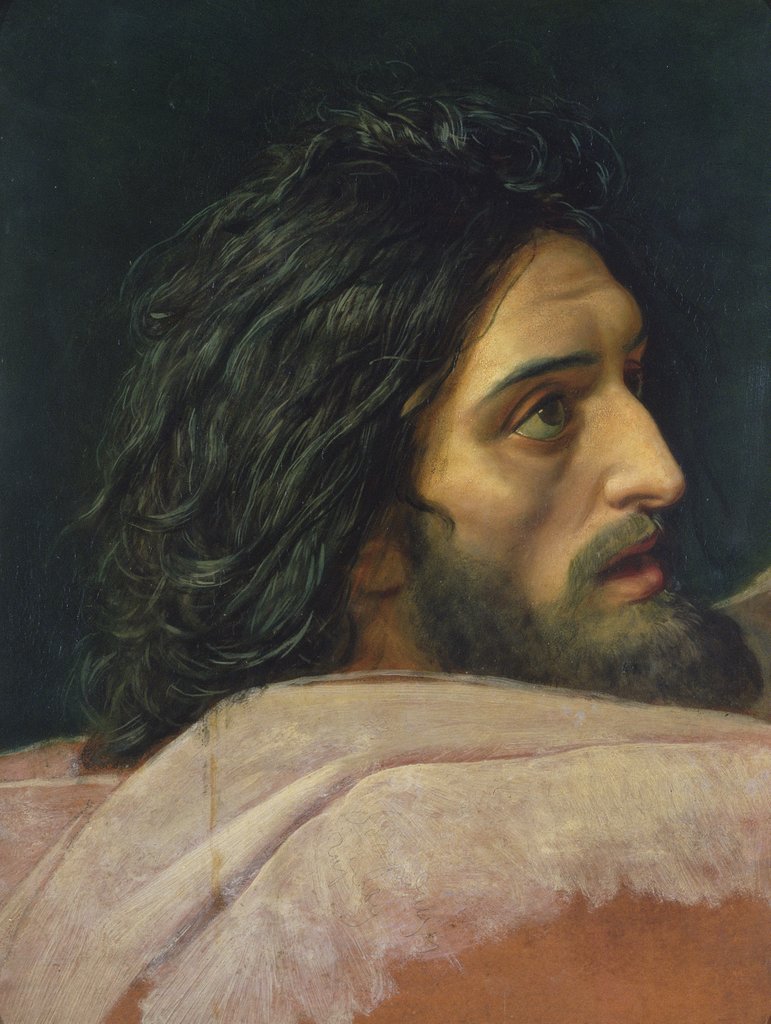 Detail of The Head of John the Baptist by Aleksandr Andreevich Ivanov