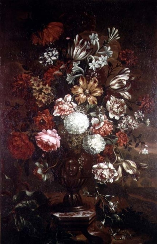 Detail of Still Life of Flowers by Gaetano Cusati