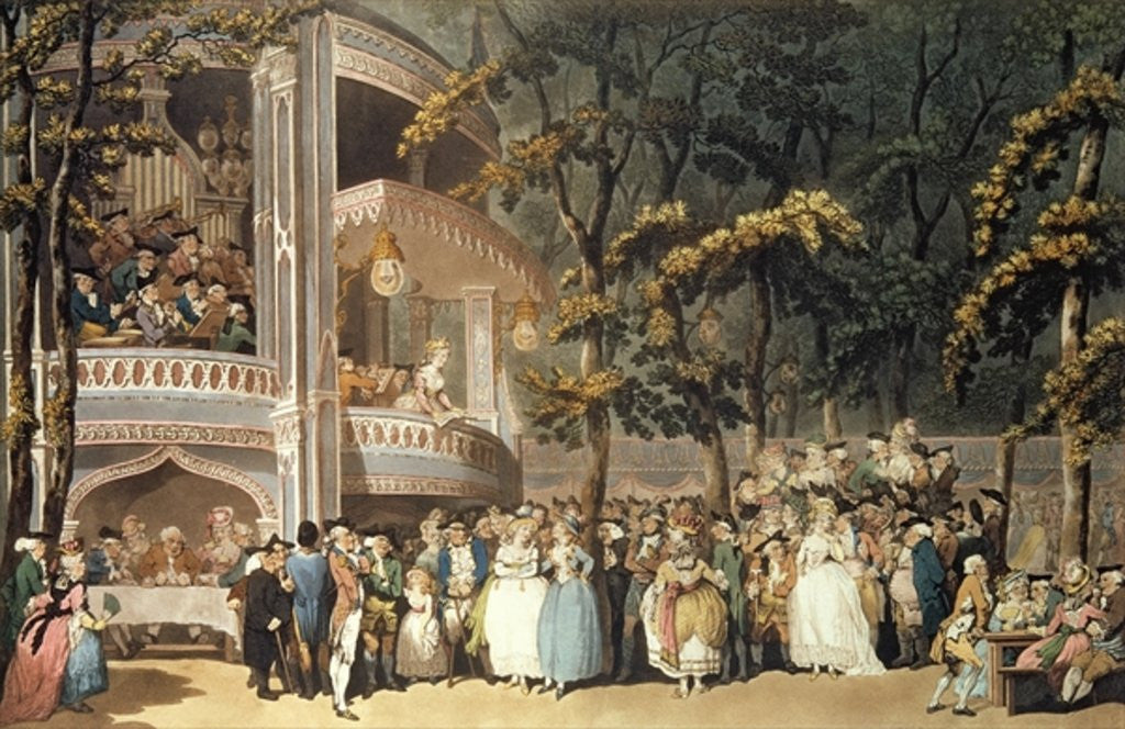 Detail of Vauxhall Gardens by Thomas Rowlandson