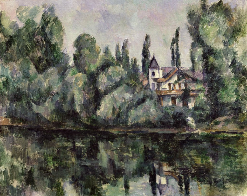 Detail of The Banks of the Marne, 1888 by Paul Cezanne