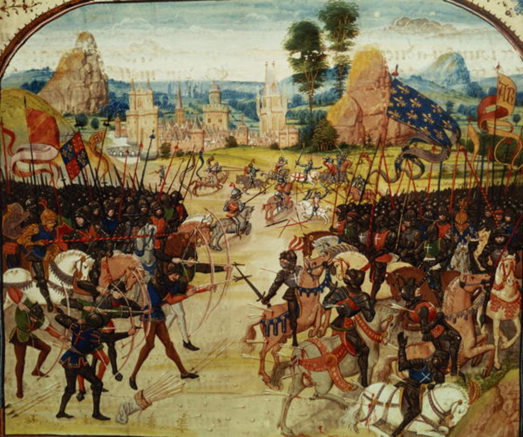 Detail of Battle of Poitiers, 1356 by French School