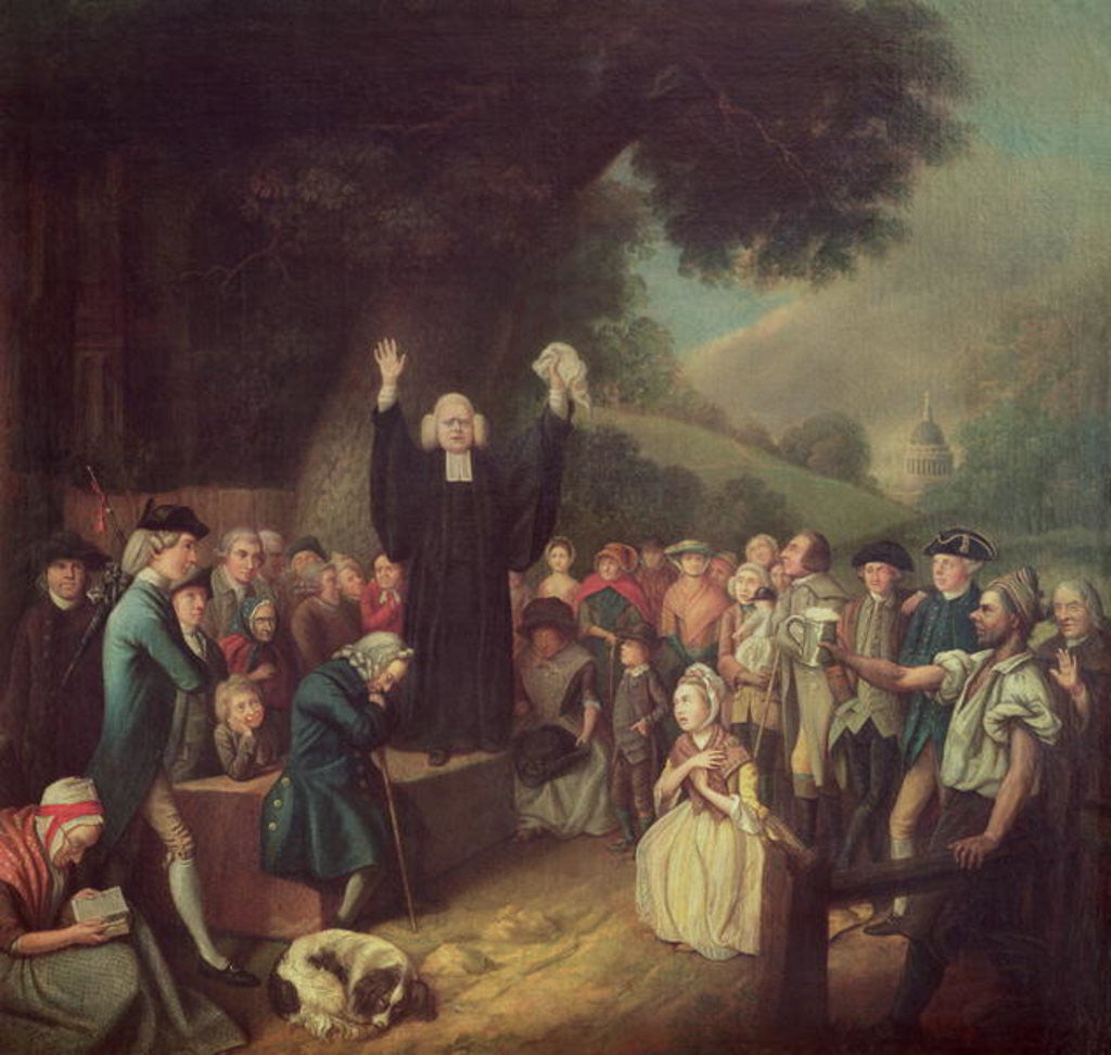 Detail of George Whitefield preaching by John Collet