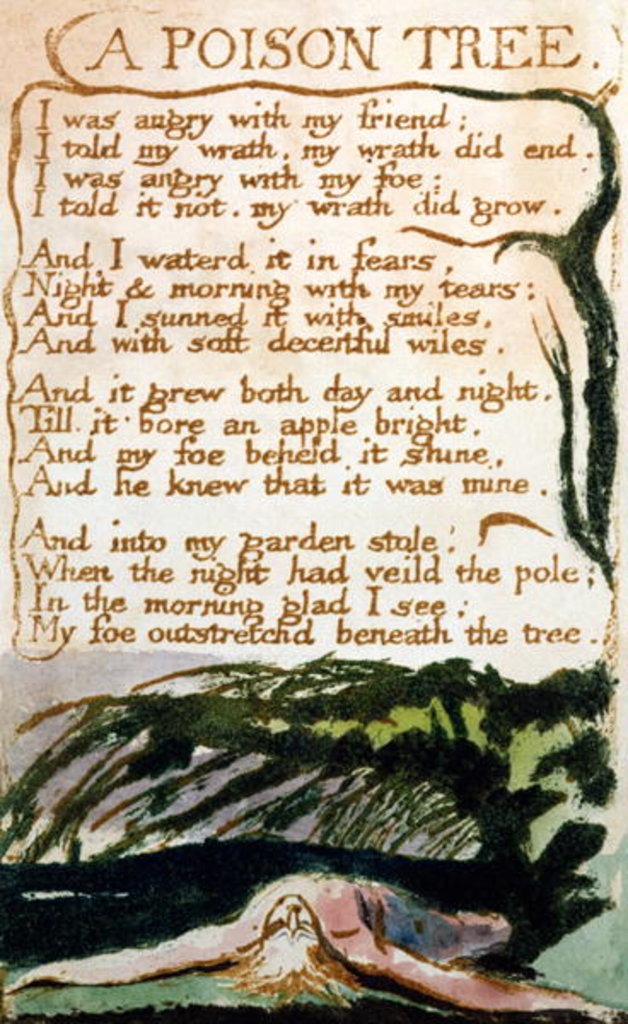 Detail of A Poison Tree by William Blake