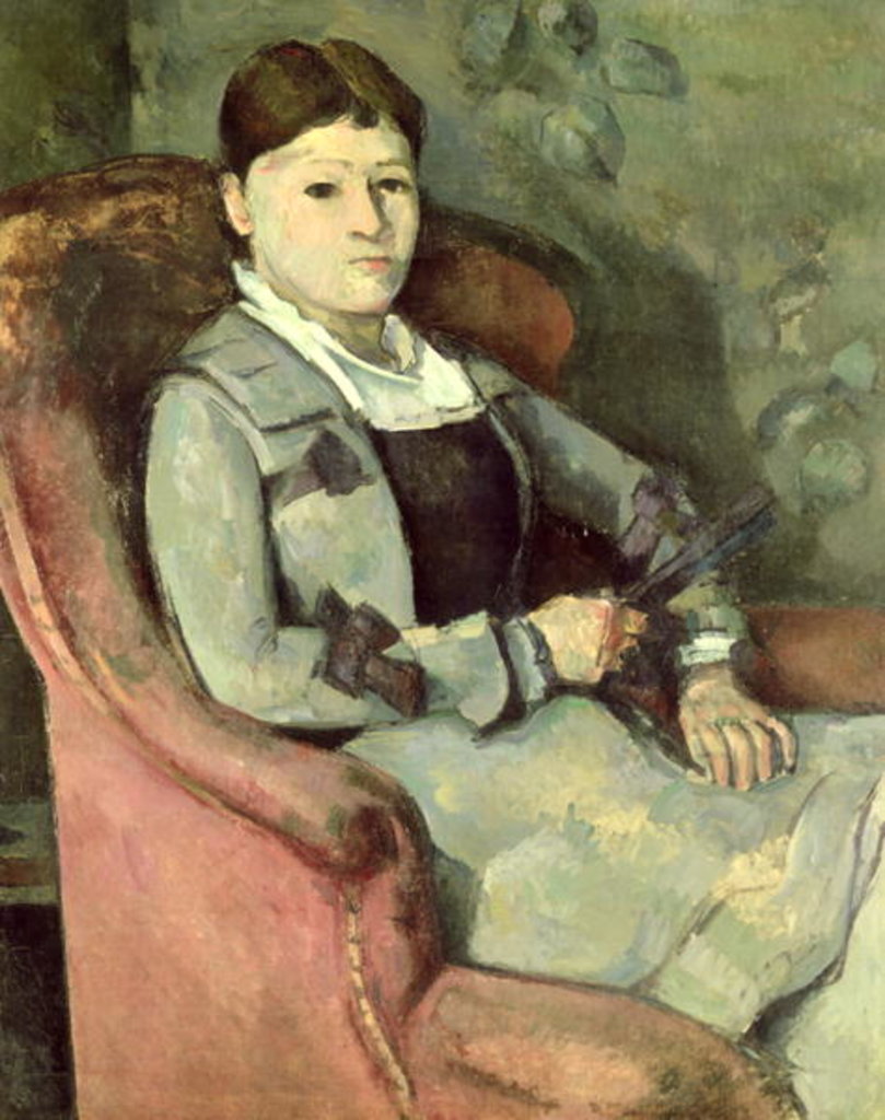 Detail of The Artist's Wife in an Armchair, c.1878/88 by Paul Cezanne