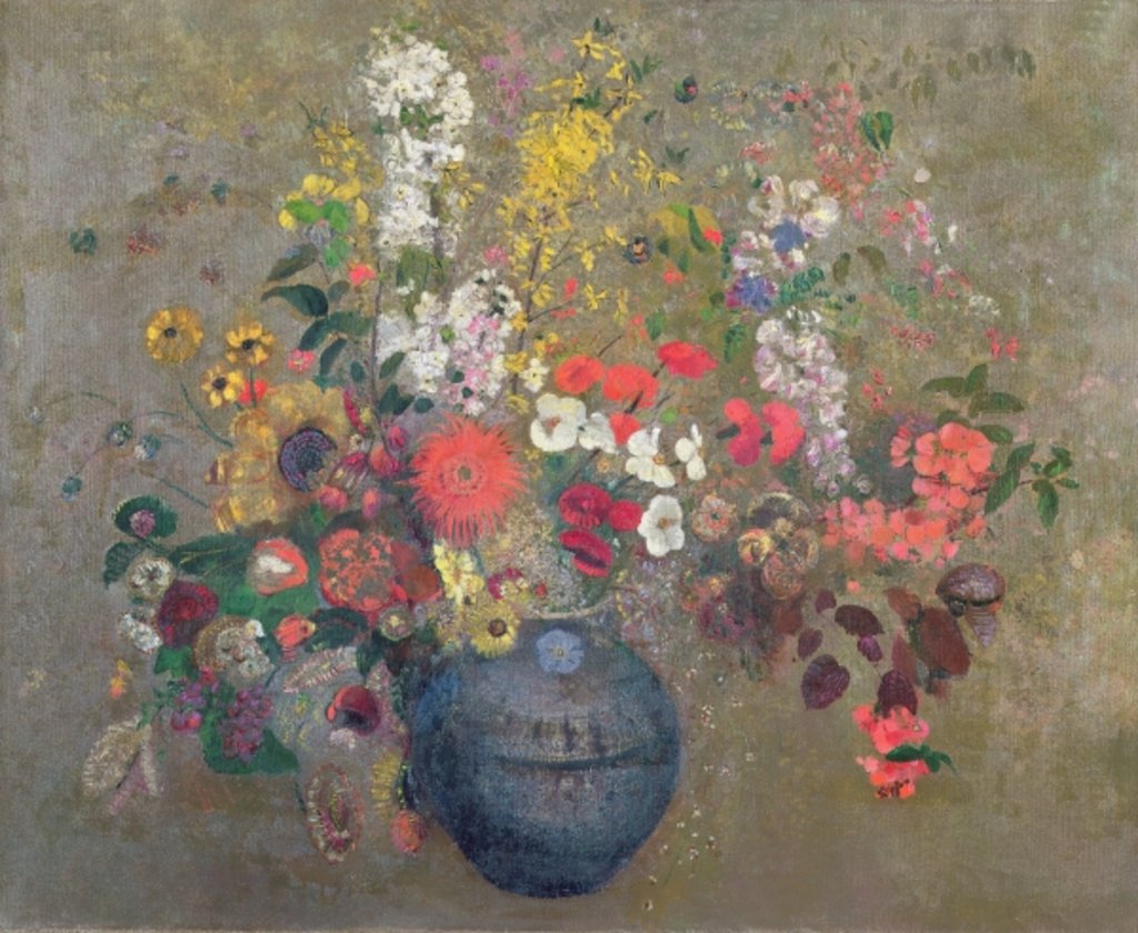 Detail of Flowers, 1909 by Odilon Redon