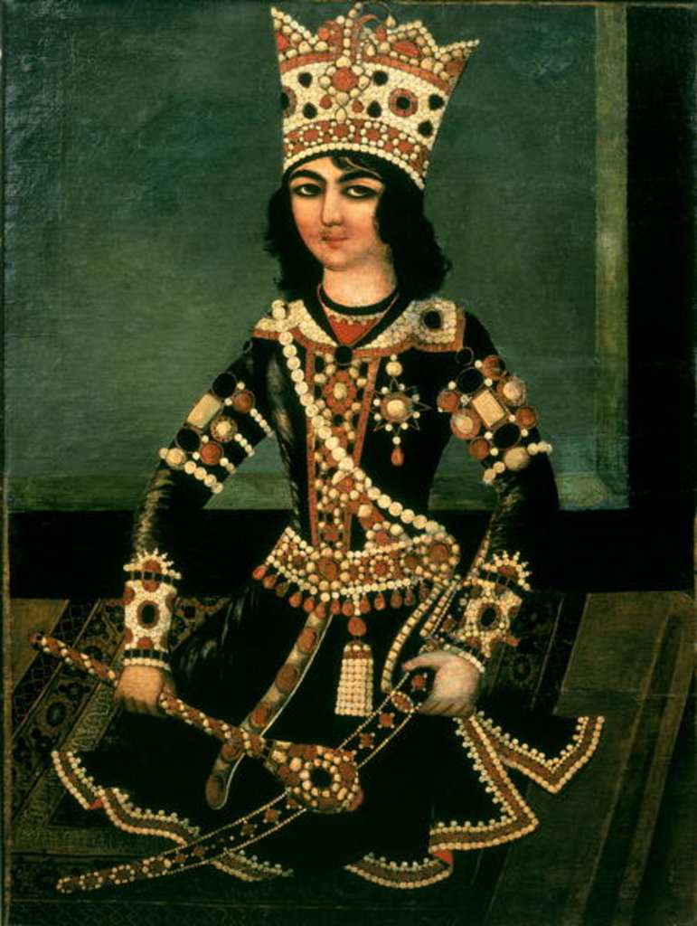 Detail of Portrait of Abbas-Minza, Prince of Persia, son of Shah Fath Ali by Iranian School