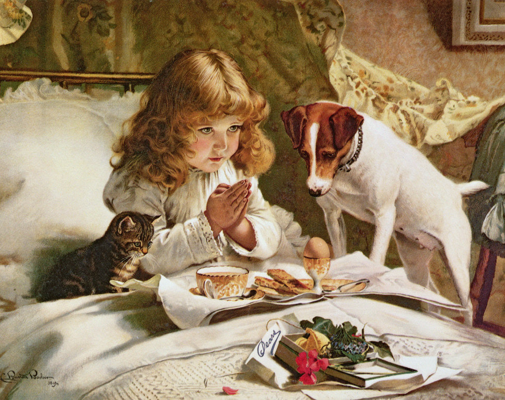 Detail of Suspense, poster by Charles Burton Barber