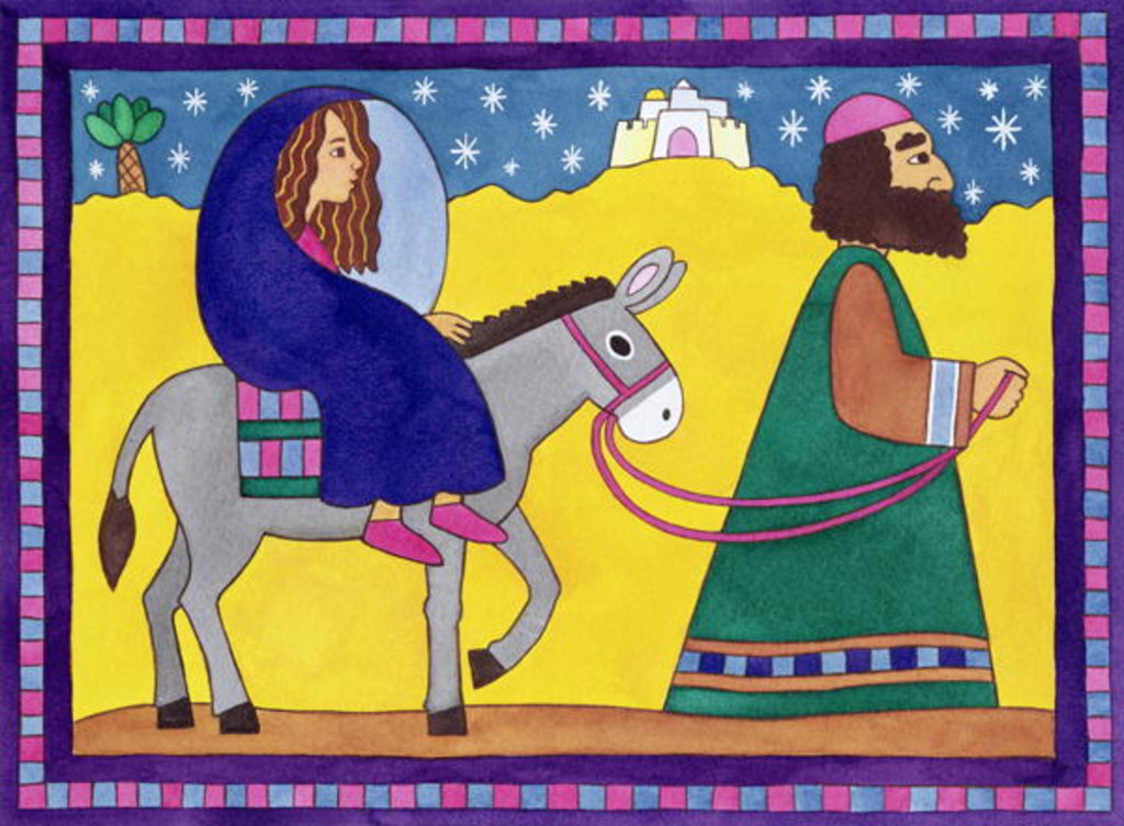 Detail of The Road to Bethlehem by Cathy Baxter