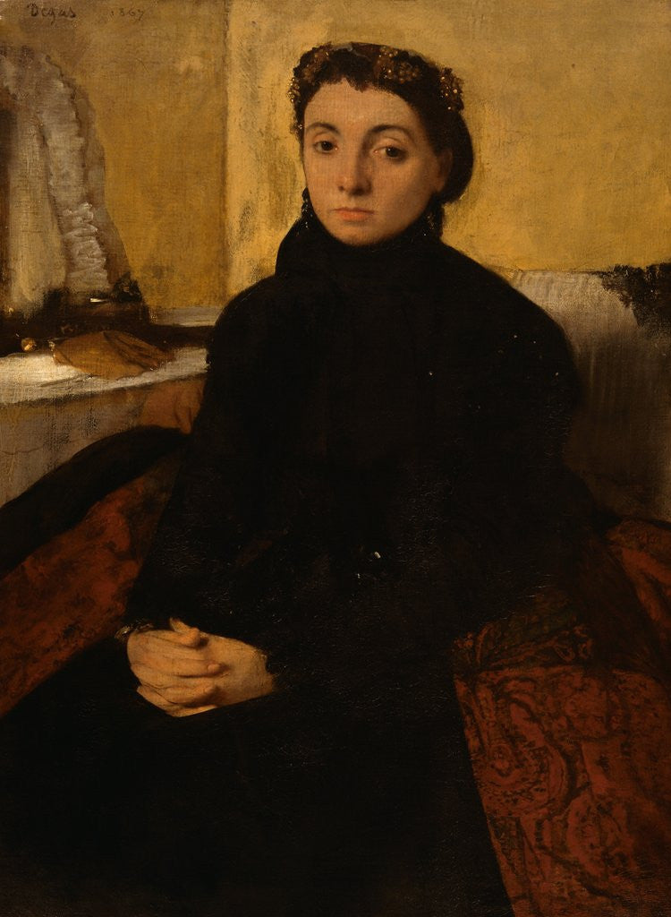 Detail of Madame Gaujelin by Edgar Degas