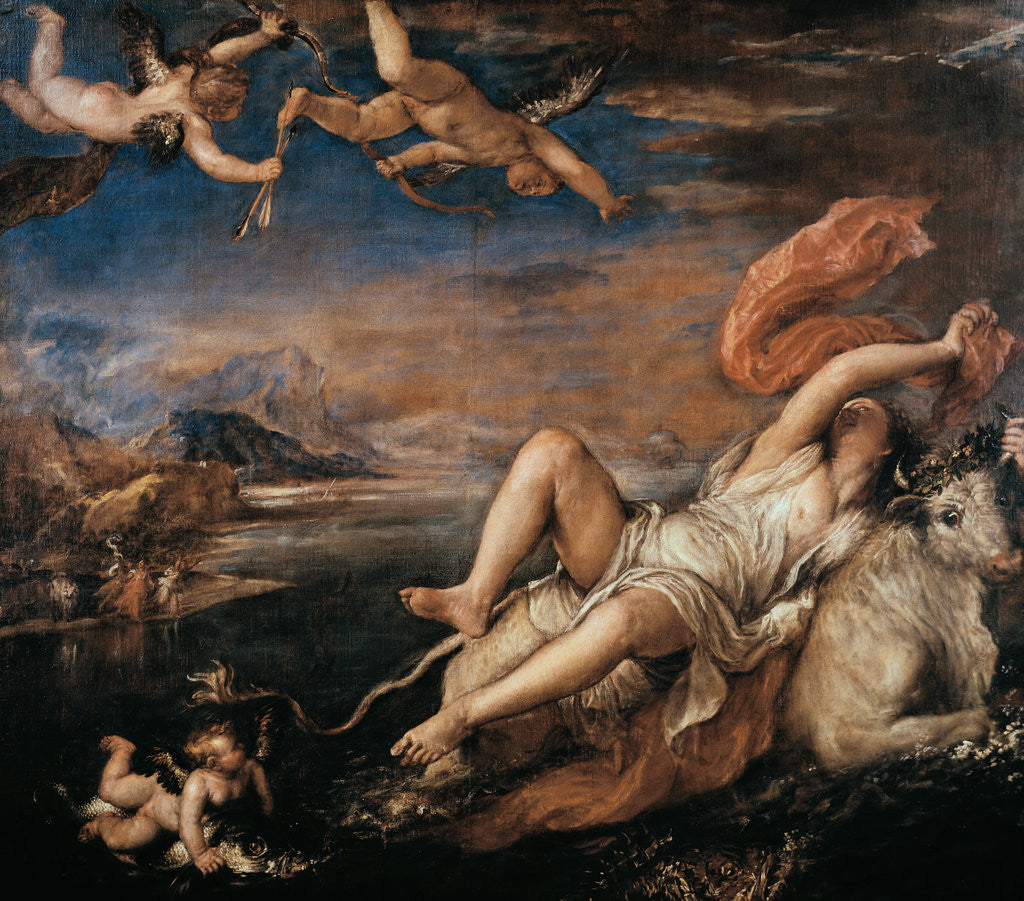 Detail of The Rape of Europa by Titian