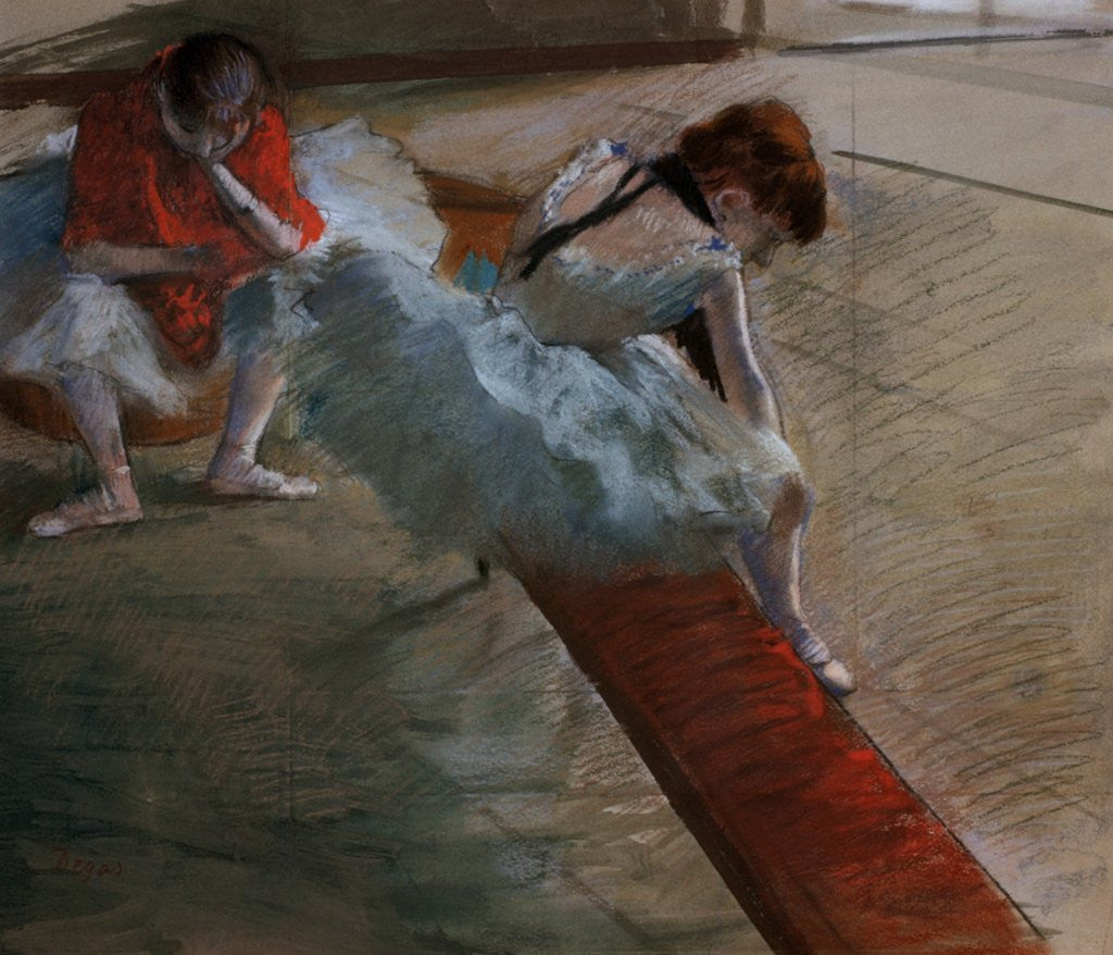 Detail of Dancers Resting by Edgar Degas