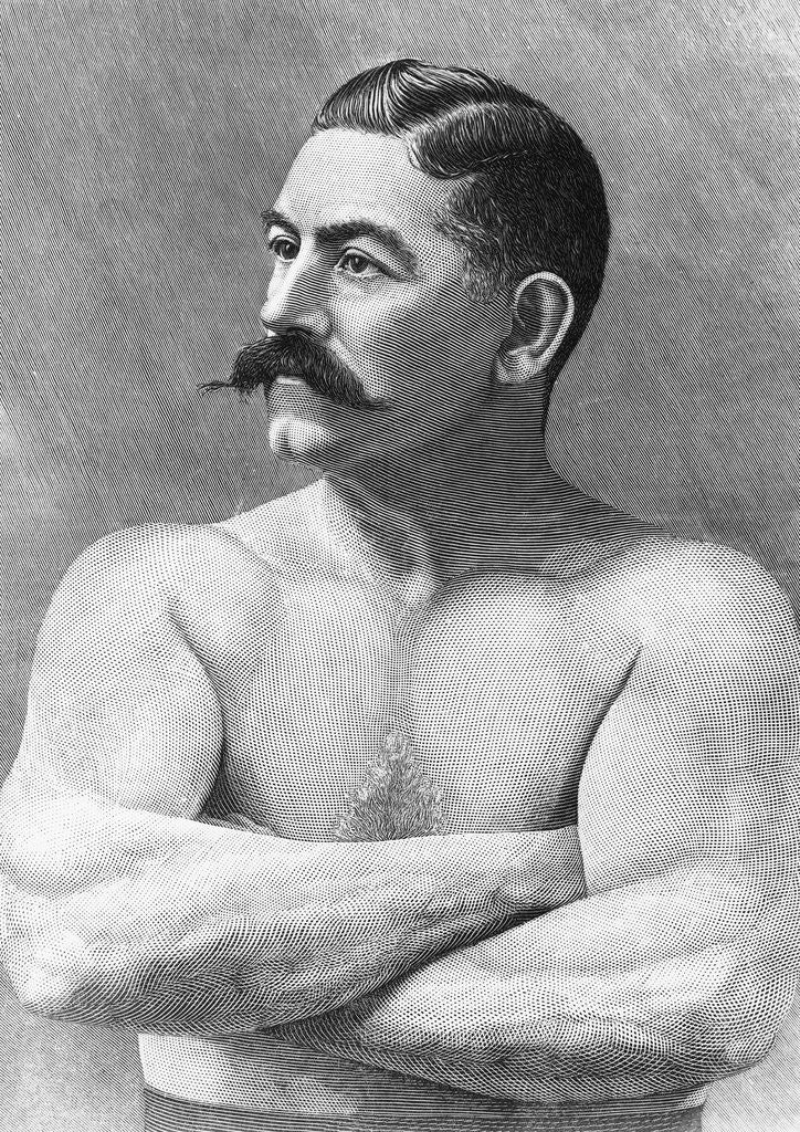 Detail of Engraving Of Boxer John Sullivan by Corbis